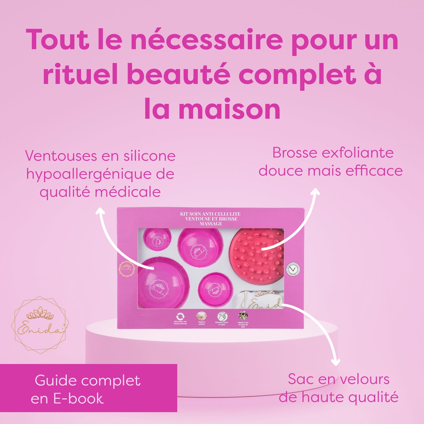 Le Kit ventouse Anti cellulite , douleurs musculaires
