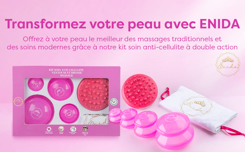 Le Kit ventouse Anti cellulite , douleurs musculaires